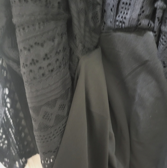 NWT Torrid's, Geo V Neck Skater‎ Lace Black Dress, Knee Length Size 2X - Picture 7 of 12